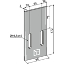 Abstreiferblech 172 x 90 mm für Packerwalze EBERHARDT Nachbau