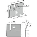 Abstreiferblech 79 x 93 mm für Packerwalze HOWARD 180368 Nachbau