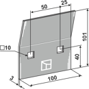 Racloir pour rouleaux packer HOWARD 8007090 adaptable