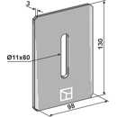Racloir pour rouleaux packer KRONE 490761.2 adaptable - Blacksteel©