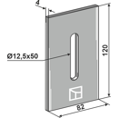 Racloir pour rouleaux packer MALETTI 306631 adaptable - Blacksteel©