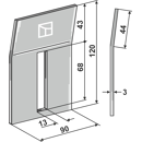 Racloir pour rouleaux packer MALETTI 8007090 adaptable