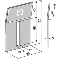Racloir pour rouleaux packer MALETTI 8007090 adaptable