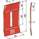 Abstreiferblech 160 x 90 mm für Packerwalze KVERNELAND|MALETTI RF23748 Nachbau