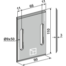 Racloir pour rouleaux packer LELY 0119 adaptable - Blacksteel©