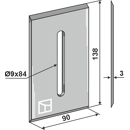 Abstreiferblech 138 x 90 mm für Packerwalze LELY 0115 Nachbau