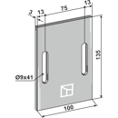 Racloir pour rouleaux packer LELY 1.1645.2839.0 adaptable - Blacksteel©