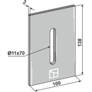 Abstreiferblech 138 x 100 mm für Packerwalze LELY 1.1632.2304.0 Nachbau