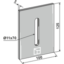 Racloir pour rouleaux packer LELY 3011 adaptable - Blacksteel©