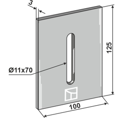 Racloir pour rouleaux packer LELY 3011 adaptable - Blacksteel©