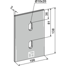 Abstreiferblech 138 x 100 mm für Packerwalze LELY 1.1606.4078.0 Nachbau
