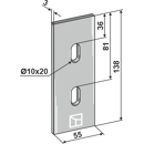 Abstreiferblech 138 x 55 mm für Packerwalze LELY 1.1606.3479.0 Nachbau