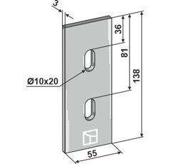 Racloir pour rouleaux packer LELY 1.1606.3479.0 adaptable - Blacksteel©