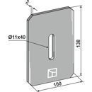 Abstreiferblech 138 x 100 mm für Packerwalze LELY 1.1645.2948.0 Nachbau