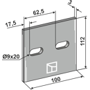 Abstreiferblech 112 x 100 mm für Packerwalze LELY 1.1645.2944.0 Nachbau