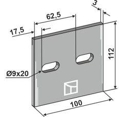 Racloir pour rouleaux packer LELY 1.1645.2944.0 adaptable - Blacksteel©