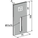 Abstreifer 155 x 75 mm für Packerwalze LANDSBERG | PÖTTINGER 435.780 Nachbau
