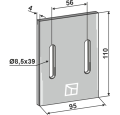 Racloir pour rouleaux packer MASCHIO 26100667  adaptable - Blacksteel©