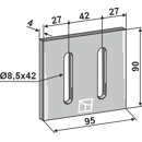 Abstreiferblech 90 x 95 mm für Packerwalze MASCHIO 27100539 Nachbau