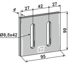 Racloir pour rouleaux packer MASCHIO 27100539 adaptable - Blacksteel©