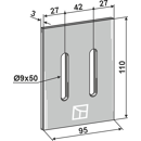 Abstreiferblech 110 x 95 mm für Packerwalze MASCHIO 26100667 Nachbau