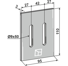Racloir pour rouleaux packer MASCHIO 26100667 adaptable - Blacksteel©