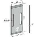 Abstreiferblech 145 x 70 mm für Packerwalze NIEMEYER 034102 Nachbau