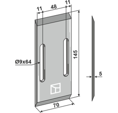 Racloir pour rouleaux packer NIEMEYER 034102 adaptable - Blacksteel©