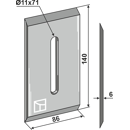 Abstreiferblech 140 x 86 mm für Packerwalze NIEMEYER 034575 Nachbau