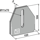 Racloir pour rouleaux packer 873.59.129.0 adaptable