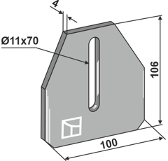 Abstreiferblech Ø 11 x 70 mm für Packerwalze 873.59.129.0 Nachbau