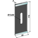 Abstreiferblech DURAFACE 170 mm für Packerwalze RABE 8406.00.09 Nachbau