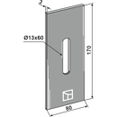 Abstreiferblech 170 x 80 mm für Packerwalze RABE 8405.00.27 Nachbau