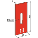 Abstreiferblech 150 x 60 mm für Packerwalze RG00067729 Nachbau