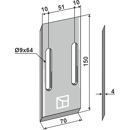 Abstreiferblech 150 x 70 mm für Packerwalze VOGEL & NOOT PQ2.630.01 Nachbau