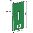 Abstreiferblech Kunststoff für Packerwalze AMAZONE 60812|60832 Nachbau