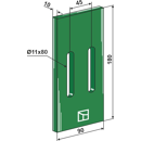 Racloir plastique Greenflex 180 mm  pour rouleaux packer FERABOLI C648921 adaptable - BlackSteel©