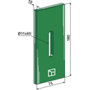 Greenflex Kunststoff-Abstreifer 180 mm für Packerwalze KUHN 525221 Nachbau
