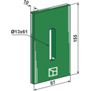Racloir plastique 155 mm pour rouleaux packer KVERNELAND adaptable - Blacksteel©