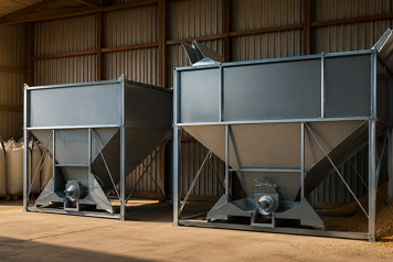 Trémie de stockage galvanisée pour céréales