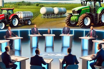 debats télévisé en cercle sur un plateau tv