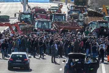 Manifestation péage A9 Perpignan