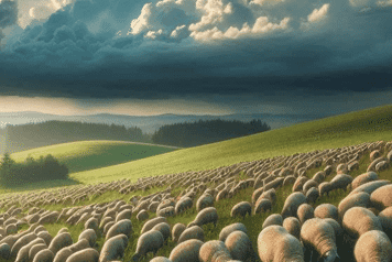 troupeau de mouton sur une prairie