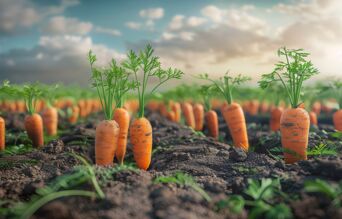 champ de carotte blanche