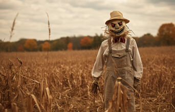  effaroucheur epouvantail dans un champ