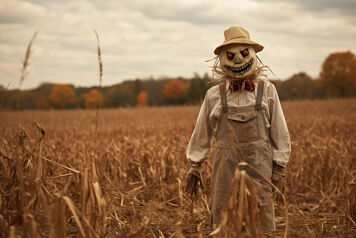  effaroucheur epouvantail dans un champ