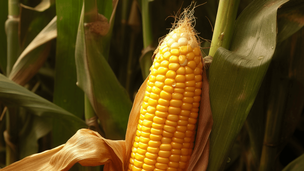 zoom épis maïs grain