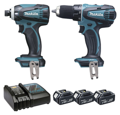 lot de 2 machines makita 18v 4 0ah ddf456 dtd146 dlx2014mjx agriconomie