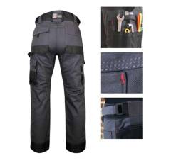 Pantalon de travail renforcé gris/noir - Tailles 36 à 60 - LMA
