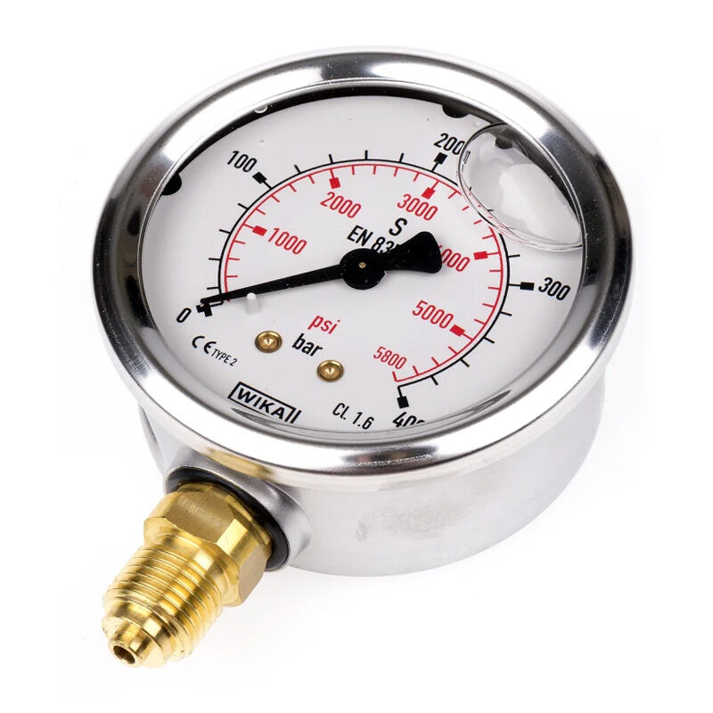 Manomètre 63 mm de diamètre de cadran manomètre métallique manomètre hydraulique manomètre 0-250Bar 0-3750PSI G1/4 connexion manomètre hydraulique 